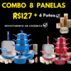 Kit Panelas Deluxe de Cerâmica + Potes Herméticos de Acrílico de Brinde