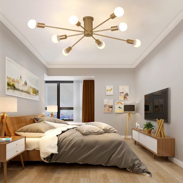 Lustre Minimalista retro Iron home - Image 6