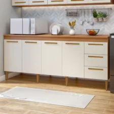 Balcão Ísis MDP 4 Portas e 3 Gavetas