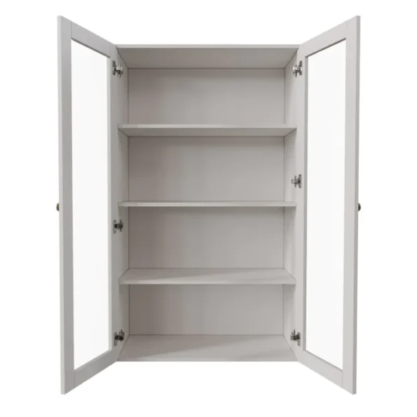 Armário Aéreo Texas 2 Portas com Porta de Vidro - Branco - Imagem 3