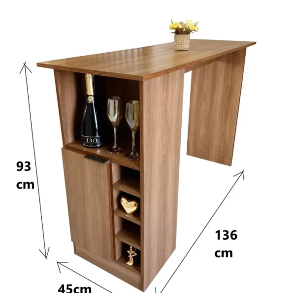 Bancada para Cozinha com Adega 1 Porta com Prateleira - Imagem 4